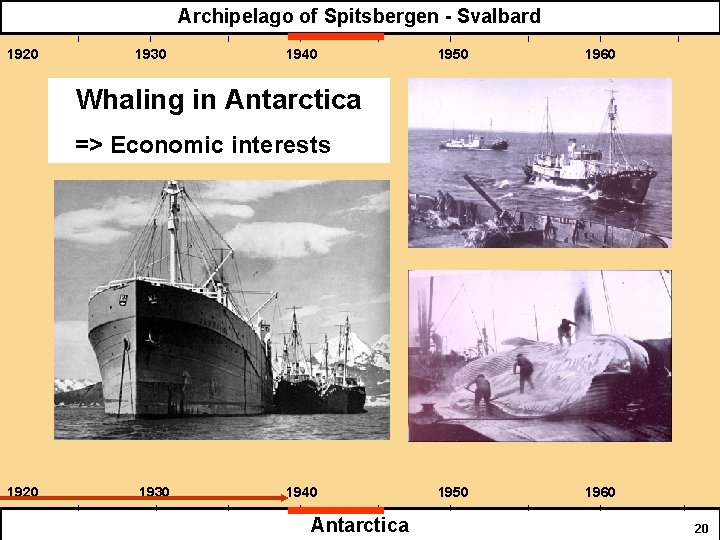 Archipelago of Spitsbergen - Svalbard 1920 1930 1940 1950 1960 Whaling in Antarctica =>