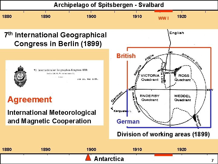 Archipelago of Spitsbergen - Svalbard 1880 1890 1900 1910 WW I 1920 7 th