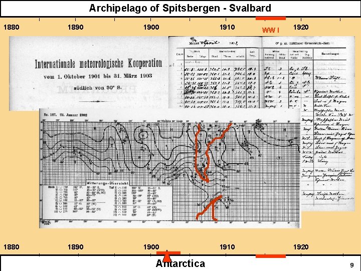 Archipelago of Spitsbergen - Svalbard 1880 1890 1900 1910 Antarctica WW I 1920 9