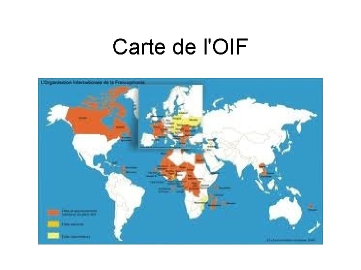 Carte de l'OIF 