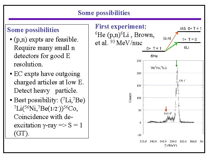 Some possibilities • (p, n) expts are feasible. Require many small n detectors for