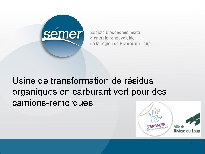 Usine de transformation de résidus organiques en carburant vert pour des camions-remorques 1 