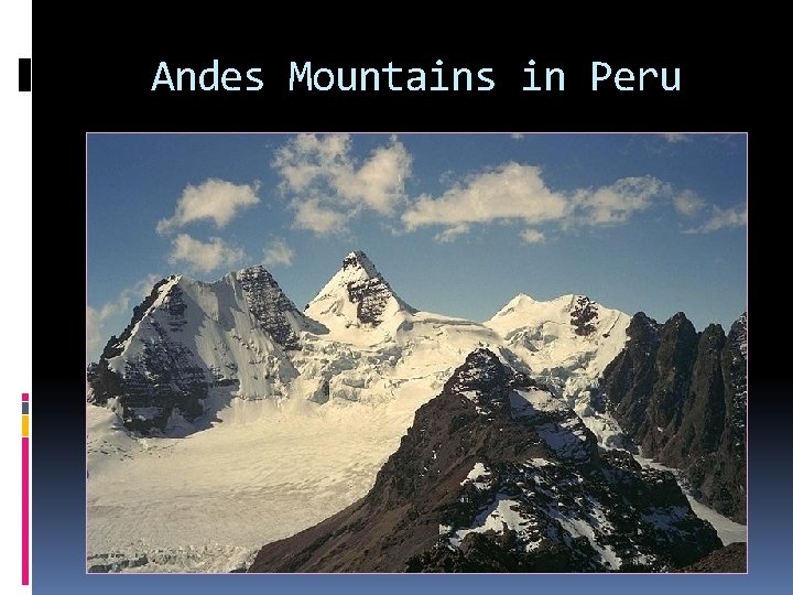 Andes Mountains in Peru 