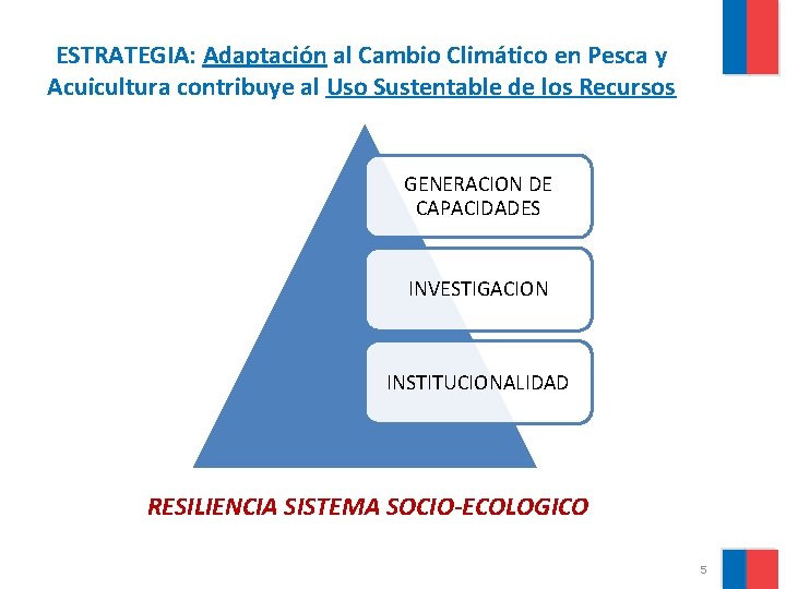 ESTRATEGIA: Adaptación al Cambio Climático en Pesca y Acuicultura contribuye al Uso Sustentable de