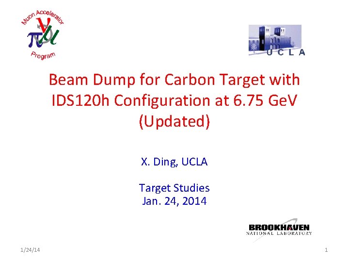 Beam Dump for Carbon Target with IDS 120 h Configuration at 6. 75 Ge.