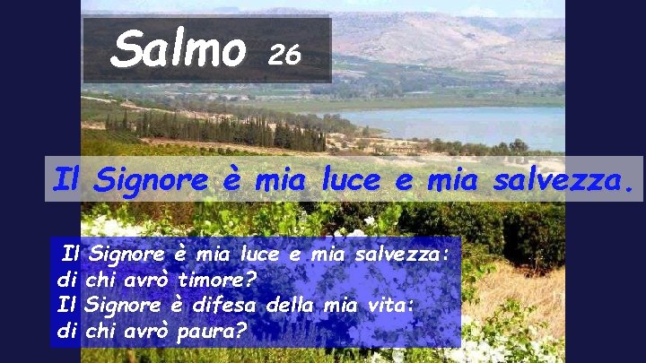 Salmo 26 Il Signore è mia luce e mia salvezza: di chi avrò timore?
