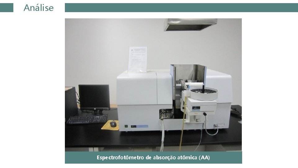 Análise Espectrofotômetro de absorção atômica (AA) 