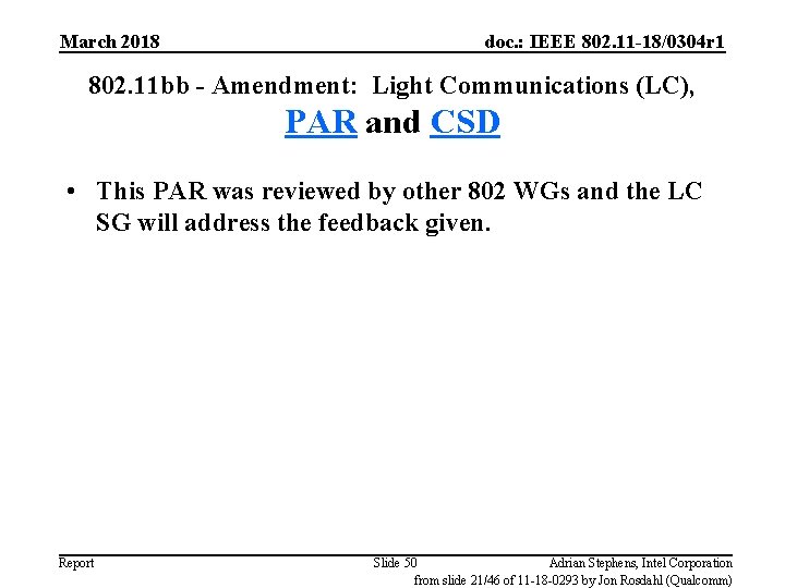 March 2018 doc. : IEEE 802. 11 -18/0304 r 1 802. 11 bb -