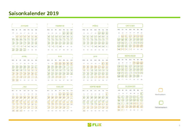 Saisonkalender 2019 9 