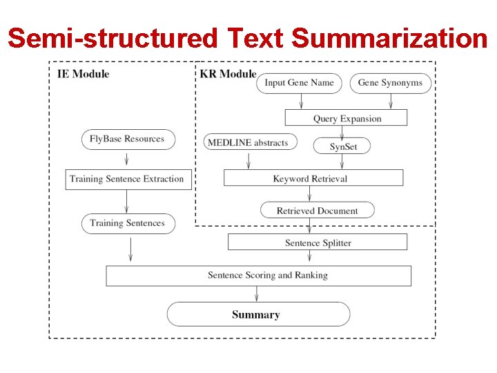 Semi-structured Text Summarization 