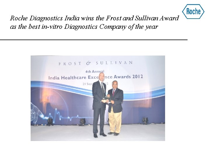 Roche Diagnostics India wins the Frost and Sullivan Award as the best in-vitro Diagnostics