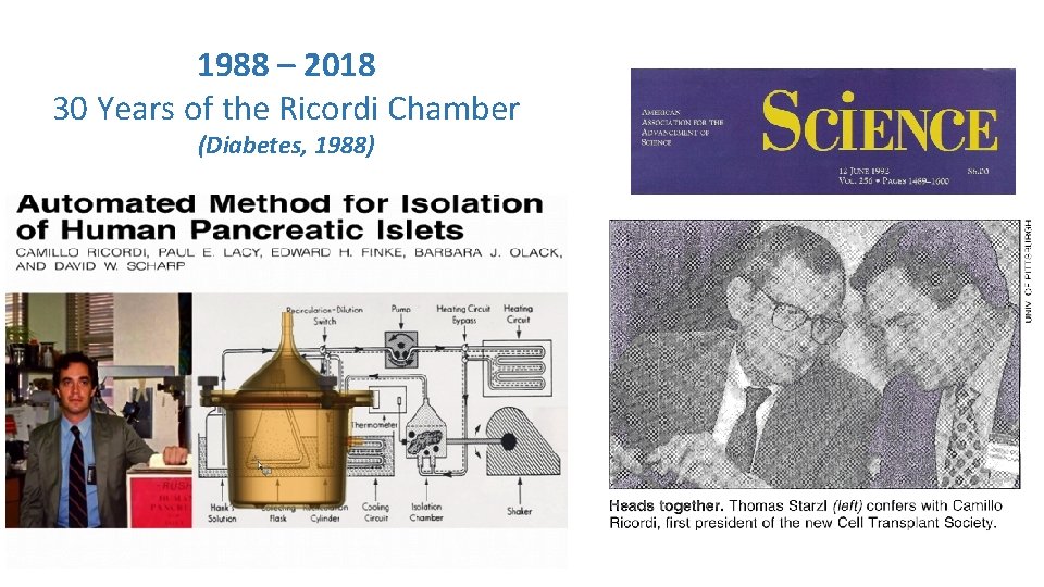 1988 – 2018 30 Years of the Ricordi Chamber (Diabetes, 1988) 