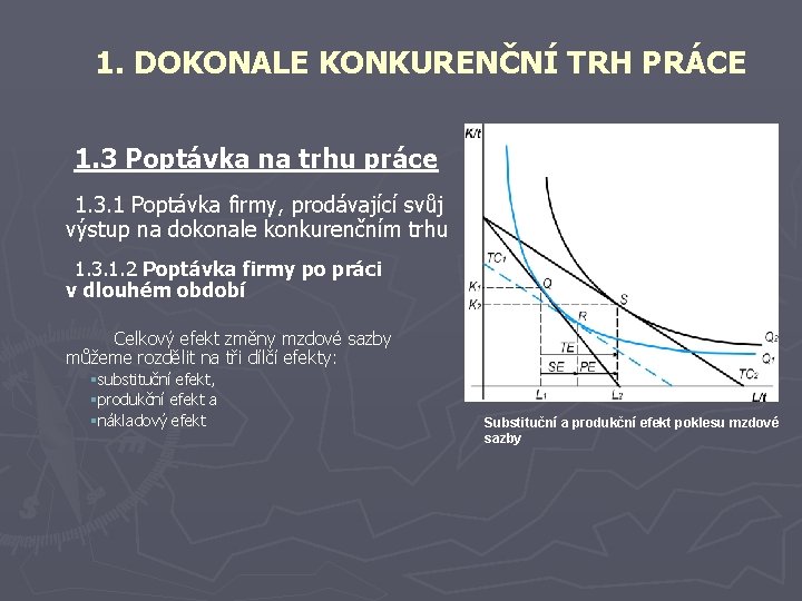 1. DOKONALE KONKURENČNÍ TRH PRÁCE 1. 3 Poptávka na trhu práce 1. 3. 1