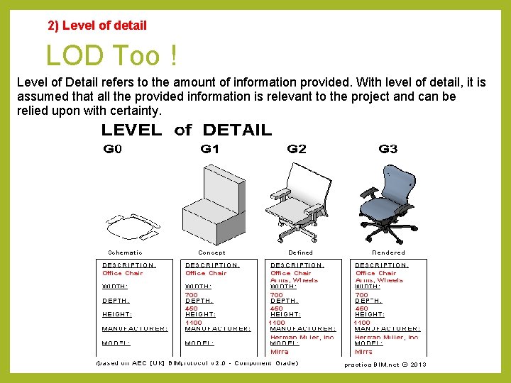 2) Level of detail LOD Too ! Level of Detail refers to the amount