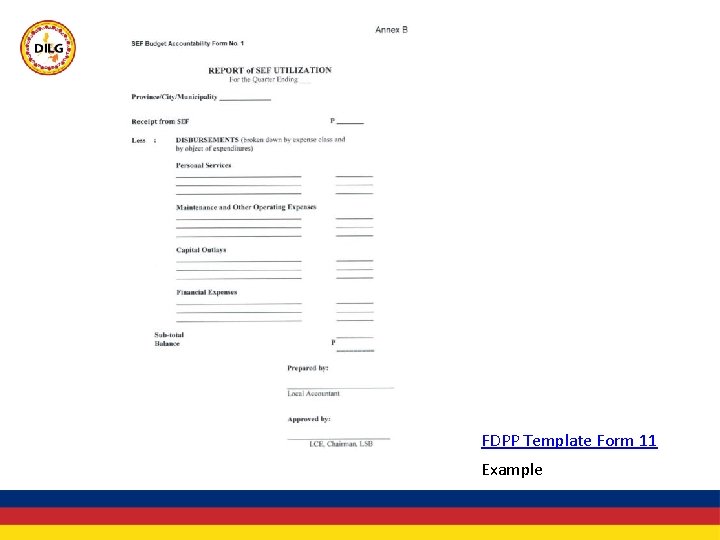 FDPP Template Form 11 Example 