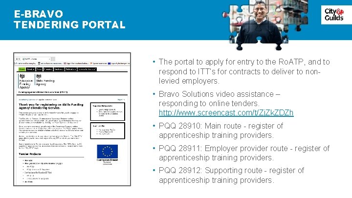 E-BRAVO TENDERING PORTAL • The portal to apply for entry to the Ro. ATP,