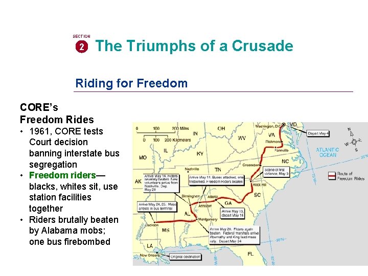 SECTION 2 The Triumphs of a Crusade Riding for Freedom CORE’s Freedom Rides •