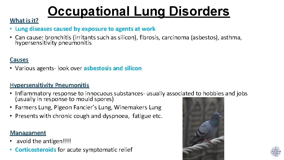 Occupational Lung Disorders What is it? • Lung diseases caused by exposure to agents
