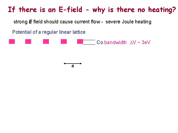 If there is an E-field - why is there no heating? strong E field