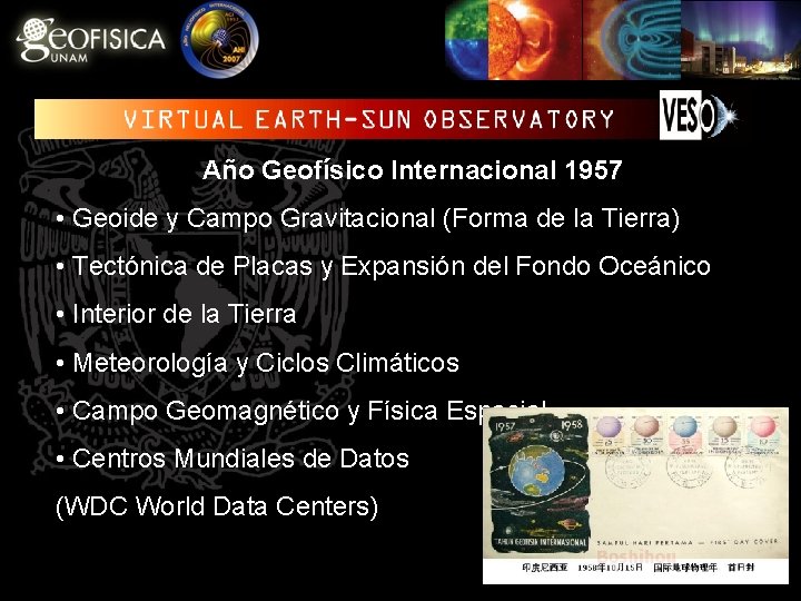 Año Geofísico Internacional 1957 • Geoide y Campo Gravitacional (Forma de la Tierra) •