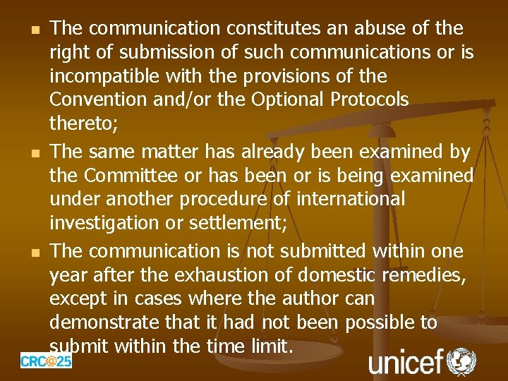 n n n The communication constitutes an abuse of the right of submission of n n n The communication constitutes an abuse of the right of submission of