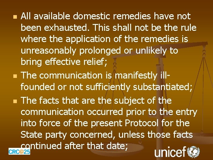 n n n All available domestic remedies have not been exhausted. This shall not n n n All available domestic remedies have not been exhausted. This shall not