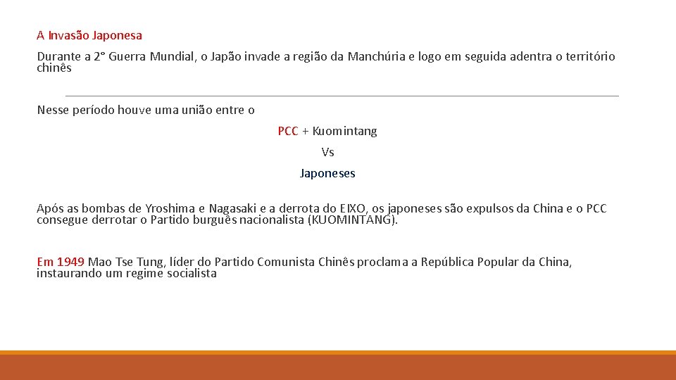 A Invasão Japonesa Durante a 2° Guerra Mundial, o Japão invade a região da A Invasão Japonesa Durante a 2° Guerra Mundial, o Japão invade a região da