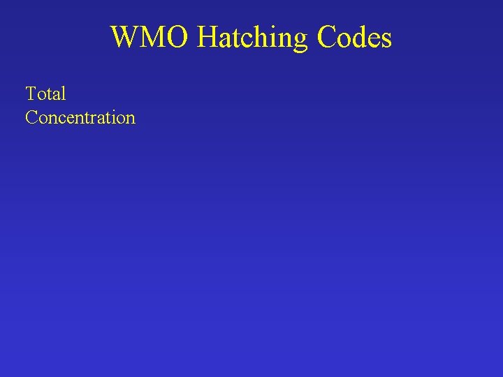 WMO Hatching Codes Total Concentration 