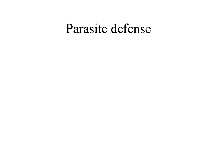 Parasite defense 
