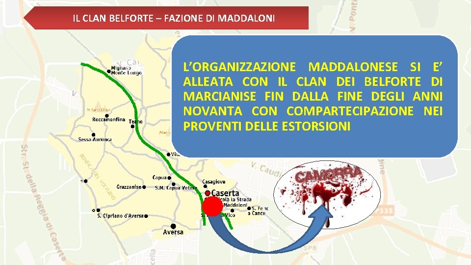 IL CLAN BELFORTE – FAZIONE DI MADDALONI L’ORGANIZZAZIONE MADDALONESE SI E’ ALLEATA CON IL