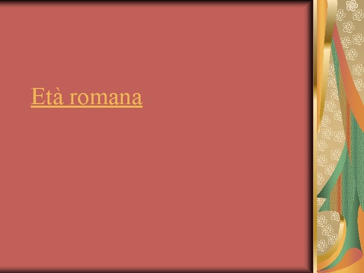 Età romana 