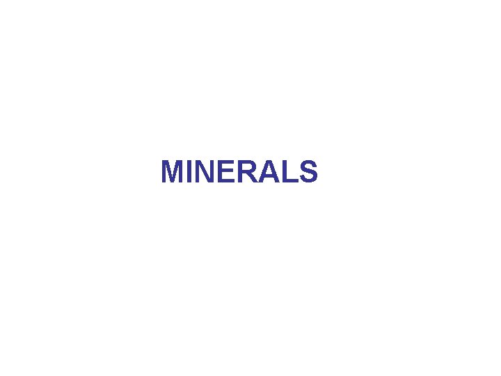 MINERALS 