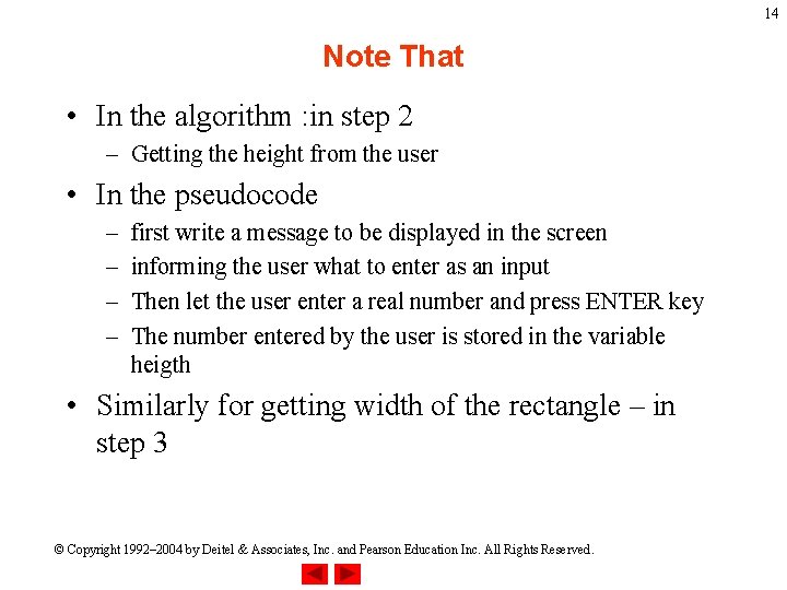 14 Note That • In the algorithm : in step 2 – Getting the 14 Note That • In the algorithm : in step 2 – Getting the