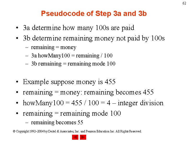 62 Pseudocode of Step 3 a and 3 b • 3 a determine how 62 Pseudocode of Step 3 a and 3 b • 3 a determine how