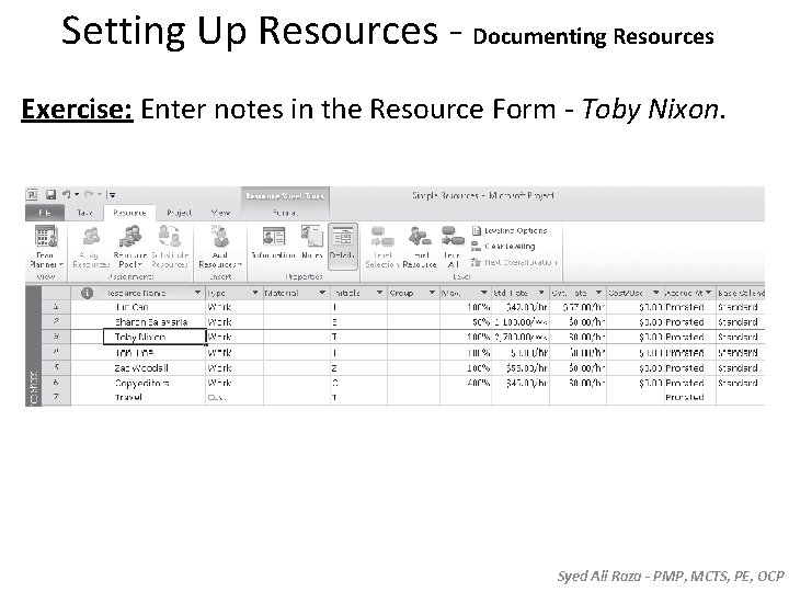 Setting Up Resources - Documenting Resources Exercise: Enter notes in the Resource Form - Setting Up Resources - Documenting Resources Exercise: Enter notes in the Resource Form -