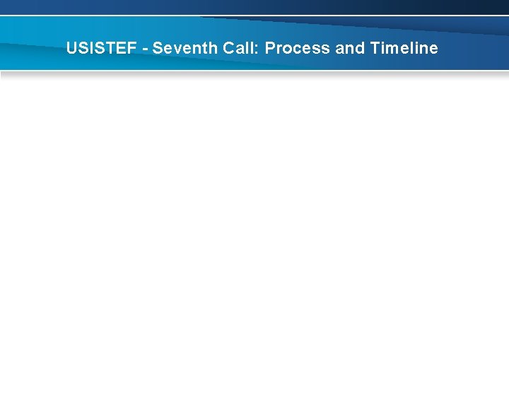 USISTEF - Seventh Call: Process and Timeline 