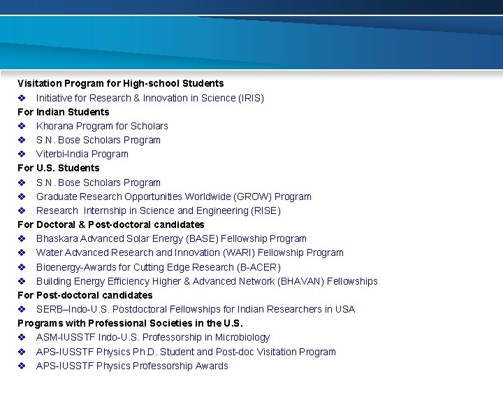 Visitation Program for High-school Students v Initiative for Research & Innovation in Science (IRIS)