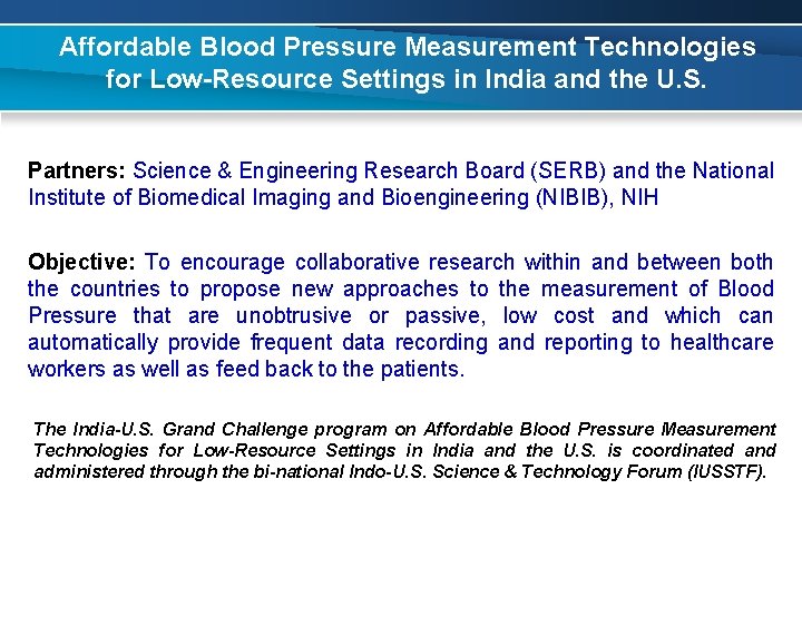 Affordable Blood Pressure Measurement Technologies for Low-Resource Settings in India and the U. S.