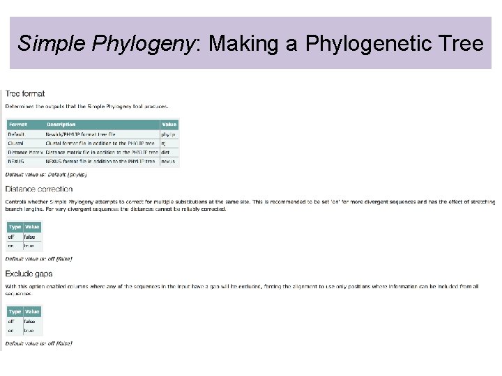 Simple Phylogeny: Making a Phylogenetic Tree 