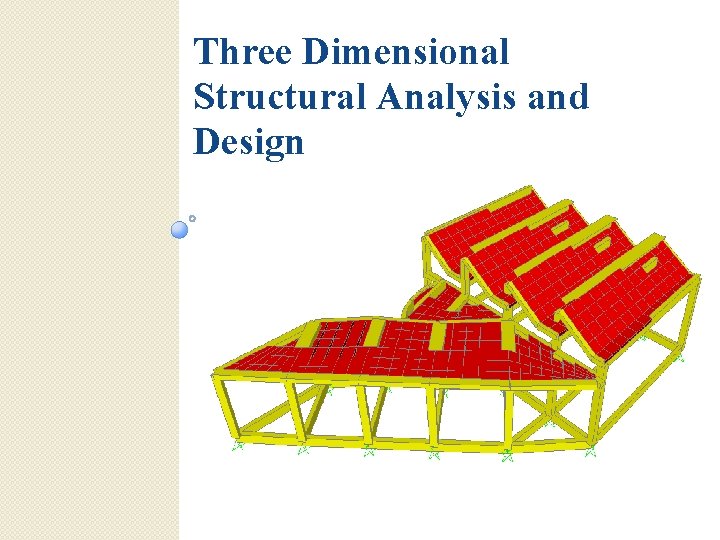 Three Dimensional Structural Analysis and Design 