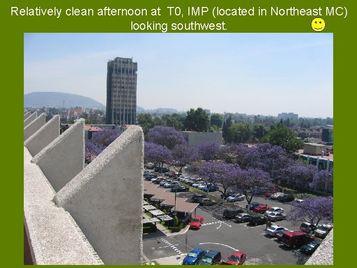 Relatively clean afternoon at T 0, IMP (located in Northeast MC) looking southwest. 