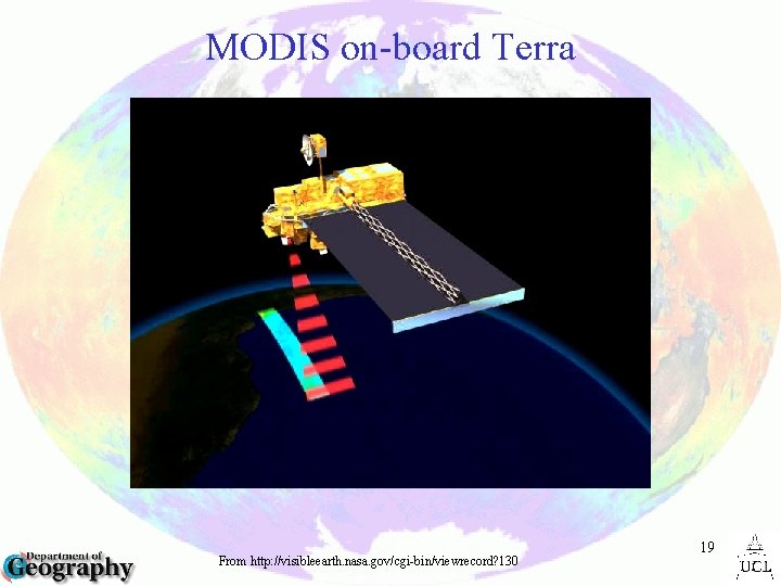 MODIS on-board Terra From http: //visibleearth. nasa. gov/cgi-bin/viewrecord? 130 19 