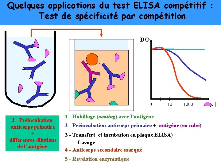 Quelques applications du test ELISA compétitif : Test de spécificité par compétition DO 0