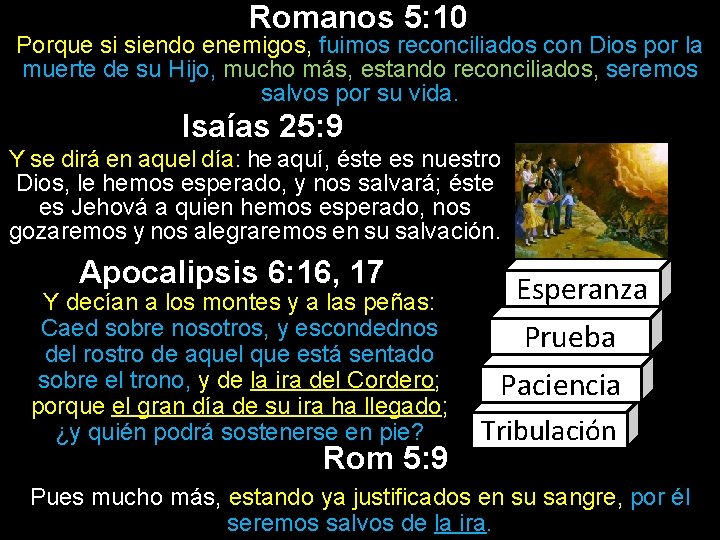 Romanos 5: 10 Porque si siendo enemigos, fuimos reconciliados con Dios por la muerte