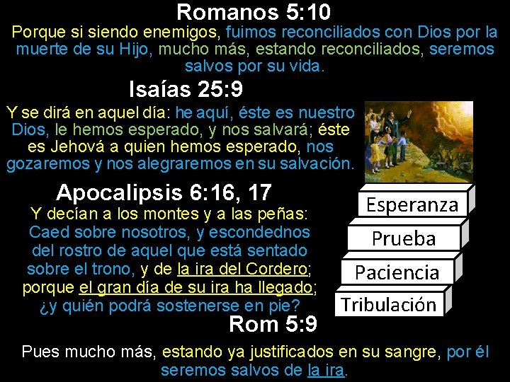 Romanos 5: 10 Porque si siendo enemigos, fuimos reconciliados con Dios por la muerte
