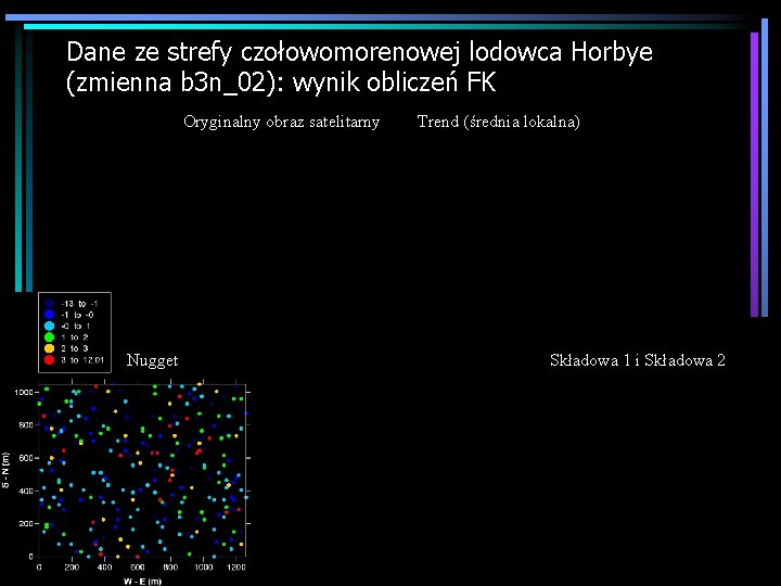 Dane ze strefy czołowomorenowej lodowca Horbye (zmienna b 3 n_02): wynik obliczeń FK Oryginalny