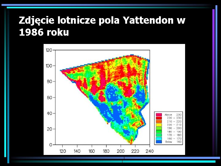 Zdjęcie lotnicze pola Yattendon w 1986 roku 