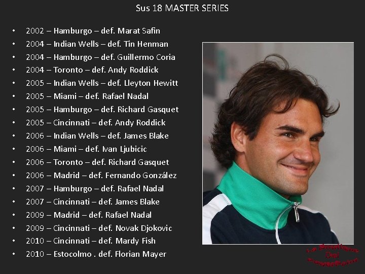 Sus 18 MASTER SERIES • • • • • 2002 – Hamburgo – def.