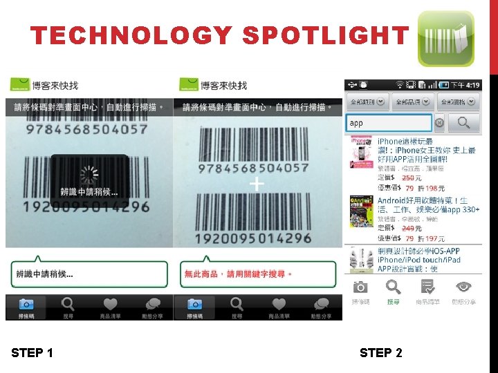 TECHNOLOGY SPOTLIGHT STEP 1 STEP 2 