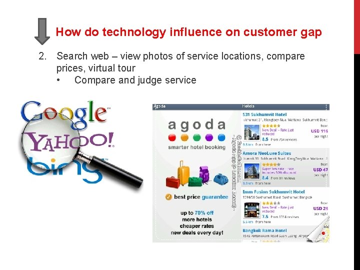 How do technology influence on customer gap 2. Search web – view photos of